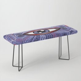 The all-seeing eye!  Very Peri periwinkle Bench