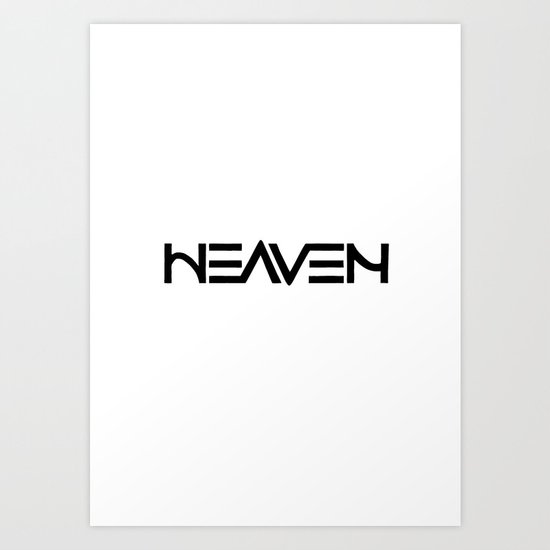 Heaven - Ambigram series Art Print