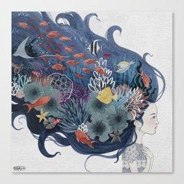 Thoughts of the Sea Canvas Print