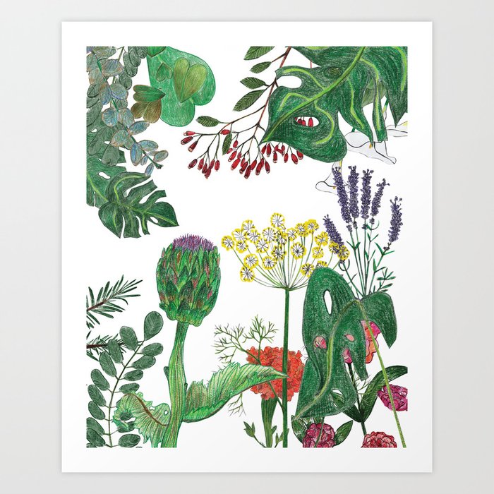 Floral composition Art Print