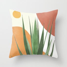 Abstract Agave Plant Throw Pillow