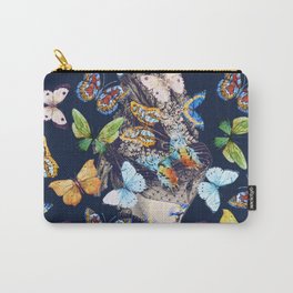 The Butterfly Collector Carry-All Pouch | Oldfashioned, Colorful, Vintage, Butterflyprint, Blue, Victorian, Margaretfountaine, Feminism, Joyful, Gildedage 