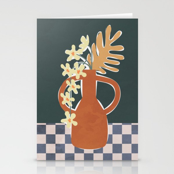 Pottery Flowers Table 3 Stationery Cards