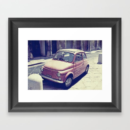 Fiat 500 - Italia Car Framed Art Print