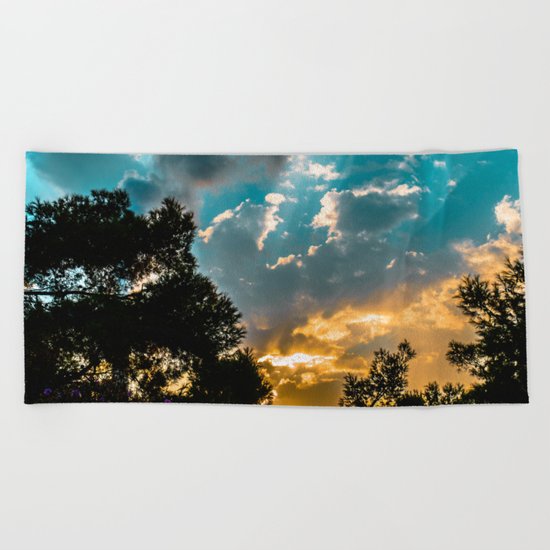 The glow Beach Towel