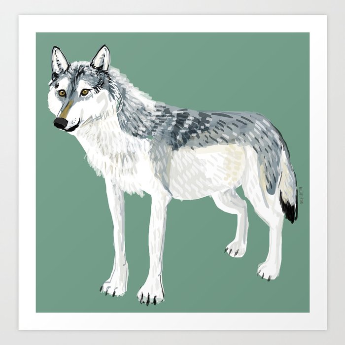 Totem Alberta Wolf Art Print