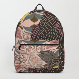 Pink Owl | Owl Lovers Gift Backpack | Raptors, Birding, Great Horned Owl, Decorated, Graphicdesign, Decorated Animals, Patterns, Owls, Owl, Owl Lovers 