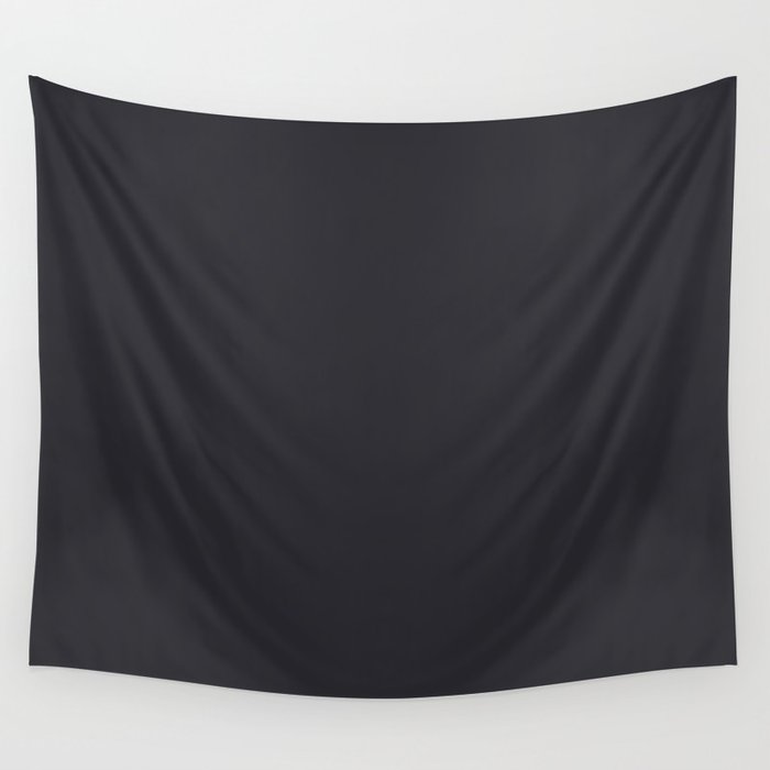 Black Solid Color 28282D - 2024 Shades - Minimal - Popular - One Hue Wall Tapestry