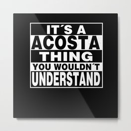 ACOSTA Surname Personalized Gift Metal Print | Mama, Brother, Christmas, Uncle, Acosta, Mom, Father, Niece, Papa, Aunt 