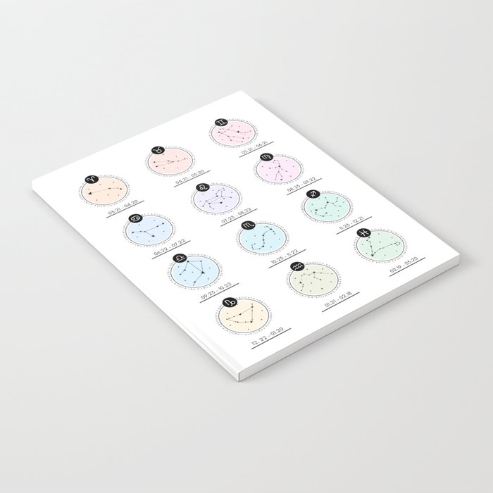 Zodiac Chart | Pastel Light Notebook