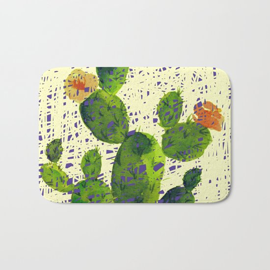 weird cactus Bath Mat