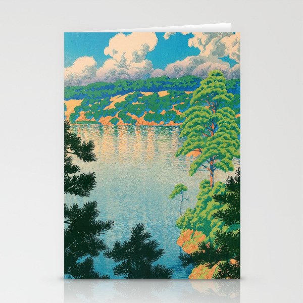 Akisu Lake By Kawase Hasui Stationery Cards