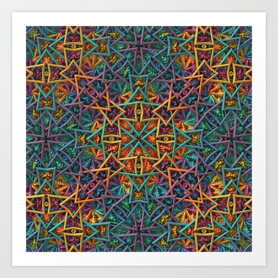 Colorful Fractal Pattern Art Print