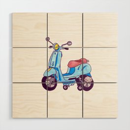 Moped Wood Wall Art