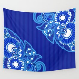 Paisley Ornament - Blue Palette Wall Tapestry