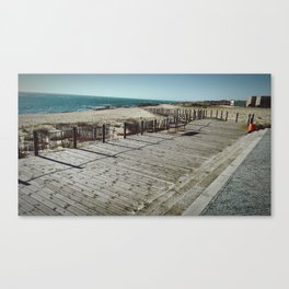 Wooden Beach Path Canvas Print