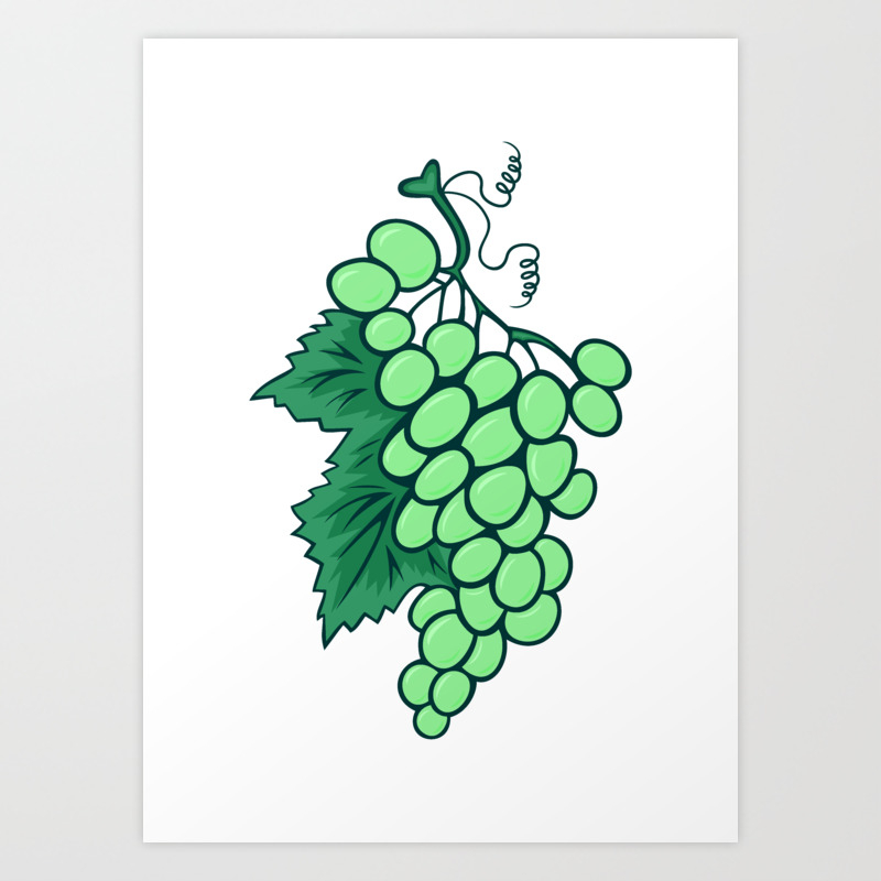 Abstract Bunch Of Grapes Art Print By Angelinna Society6