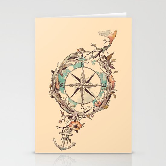 Bon Voyage Stationery Cards