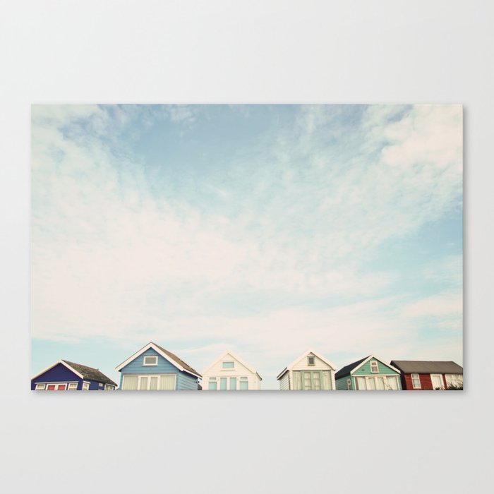 Beach Hut Sky  Canvas Print