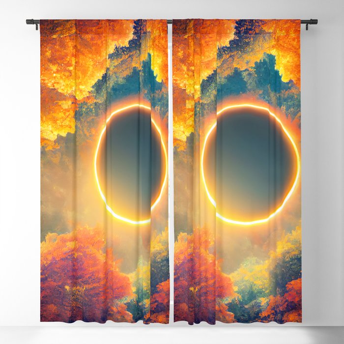 Impossible Autumn Eclipse | Only in Faerie series Blackout Curtain