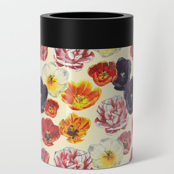 Colorful Tulips Flowers - white Can Cooler