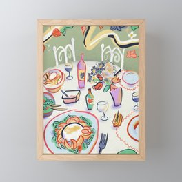SUMMER DINNER Framed Mini Art Print