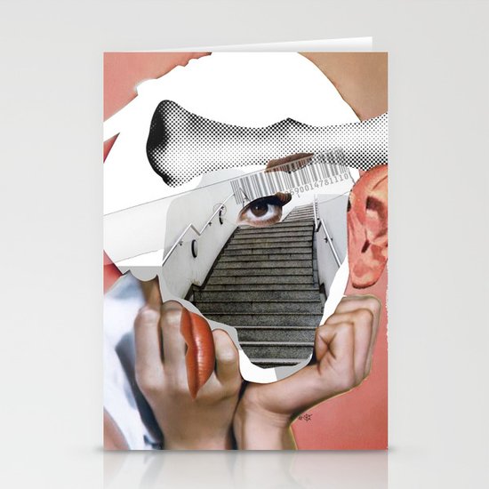 Audrey 3 Collage Stationery Cards