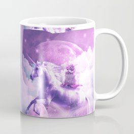 Kitty Cat Riding On Flying Space Galaxy Unicorn Mug