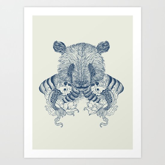 Panda Tattoo Art Print