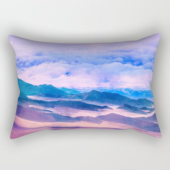 Blue Mountains Land Rectangular Pillow