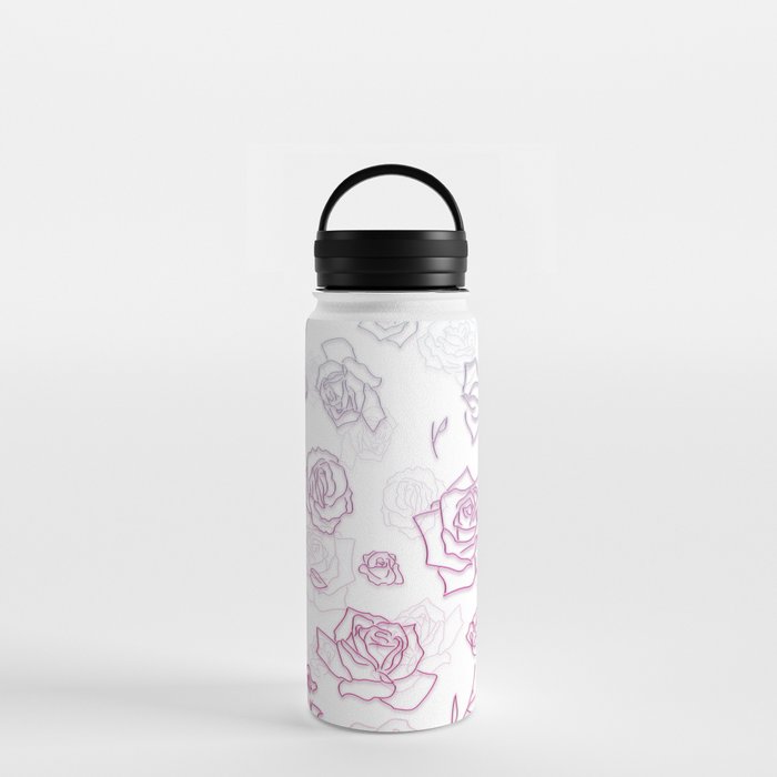 Stop & Sketch the Roses in Pink Water Bottle
