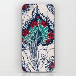 Vintage botanical pochoir pattern in Art Nouveau oriental style iPhone Skin