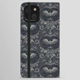 Gothic lace-bats-black iPhone Wallet Case