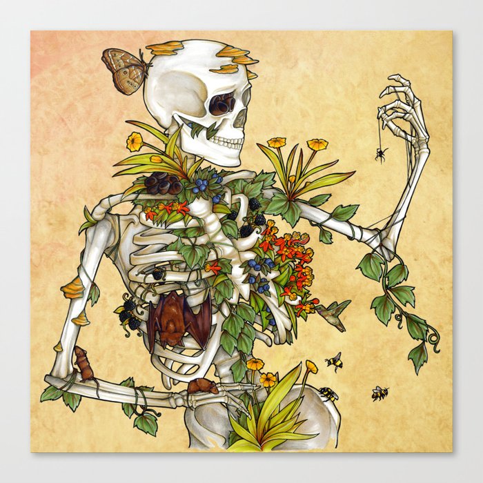 Bones and Botany Canvas Print