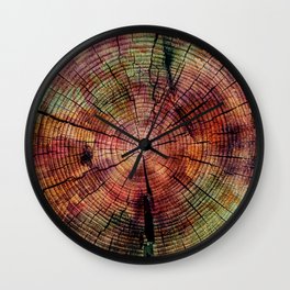 Nature Flow - Modern Pastel Alcohol Ink Wood Wall Clock