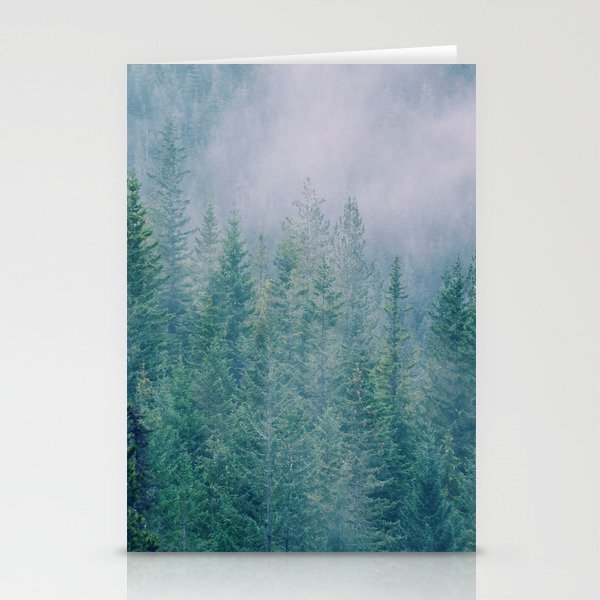 Foggy Forest in Squamish, British Columbia Stationery Cards