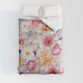 Wild colorful garden bloom I Comforter