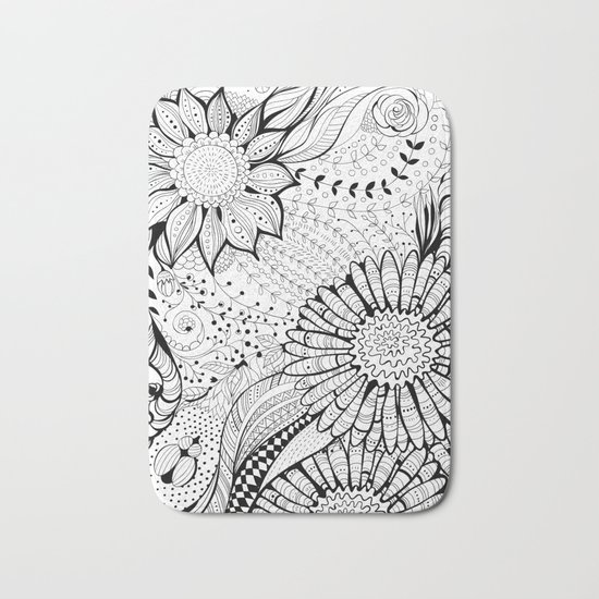 Floral garden Bath Mat