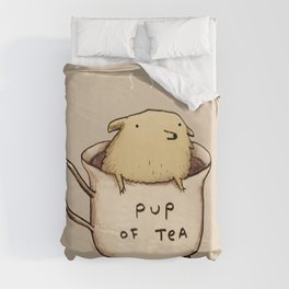 Pup of Tea Duvet Cover