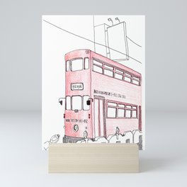 The tram in Hong Kong Mini Art Print