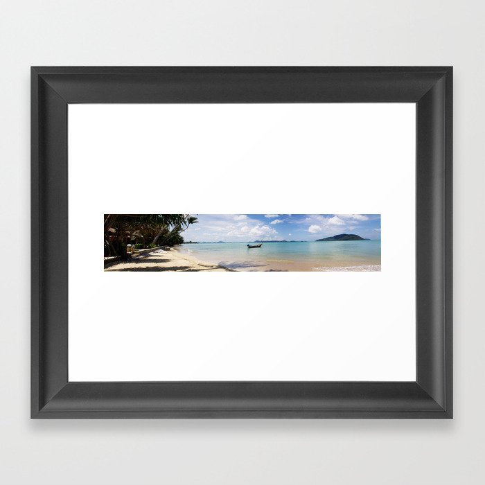Phuket Beach Panoramic.  Framed Art Print