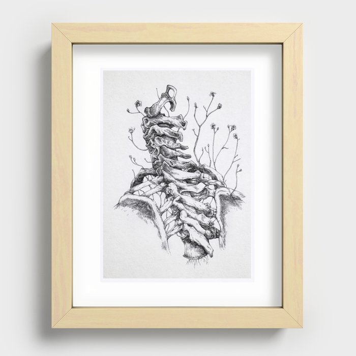 Sono crepe e spine che avanzano tra le vertebre. Recessed Framed Print