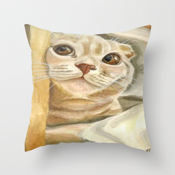 Cat Oxford Throw Pillow