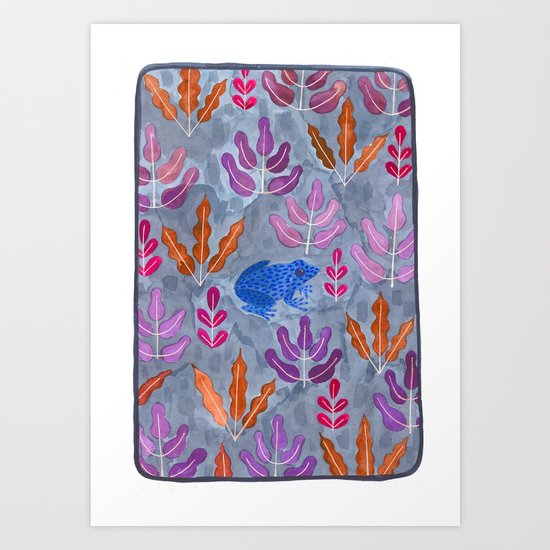 Jungle frog Art Print