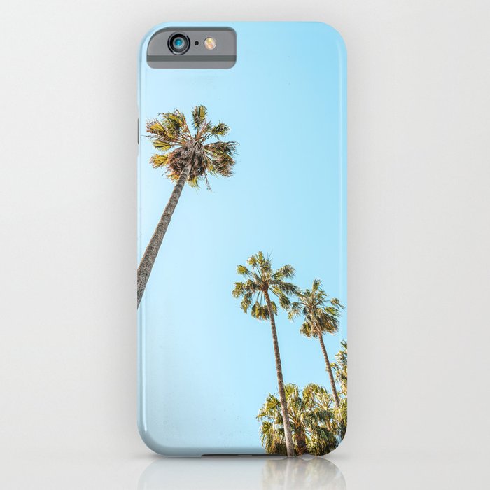 Tropical Palm Trees, Palm Tree Leaf, California Dream, Miami Beach, Summer Travel, Beach Photography, Pastel Colors, Looking Up To The Sky iPhone Case
