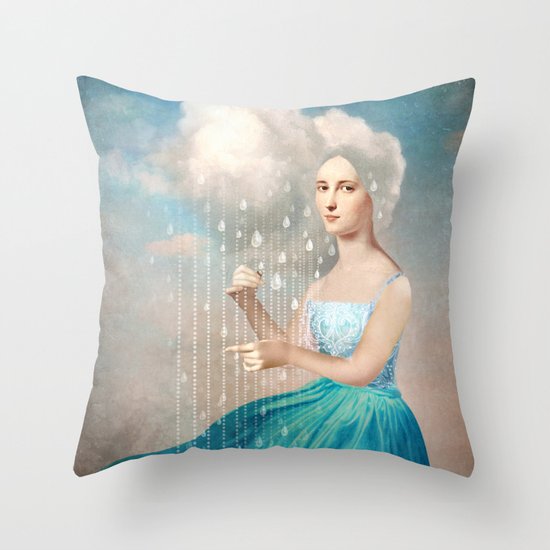 Melody of Rain Throw Pillow