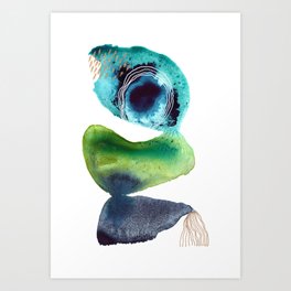 Through It All - Modern Abstract Watercolor Painting Art Print