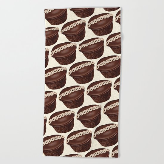Cupcake Pattern Beach Towel