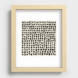 Dots (Beige) Recessed Framed Print