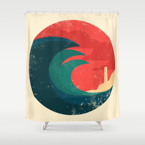 The wild ocean Shower Curtain
